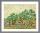 Vincent van Gogh Print, 024 Olive Pickers_10x8 in a light grey frame
