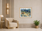 Vincent van Gogh Print, 025 Olive Trees (September 1889)_10x8 displayed in an Art Deco interior