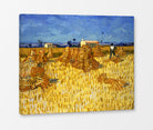 Vincent van Gogh Print, 034 Corn Harvest in Provence_10x8 as a ready-to-hang canvas panel
