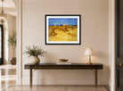 Vincent van Gogh Print, 034 Corn Harvest in Provence_10x8 displayed above a console table