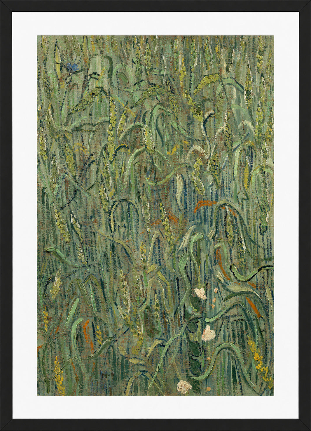 Vincent van Gogh Print, 035 Ears of Wheat_12x8 in a black frame