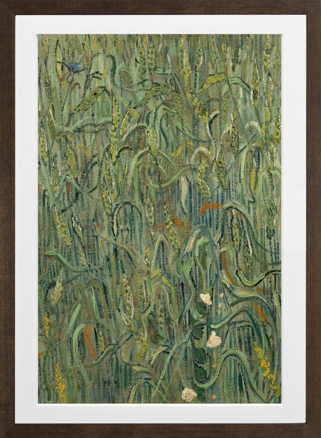 Vincent van Gogh Print, 035 Ears of Wheat_12x8 in a brown frame