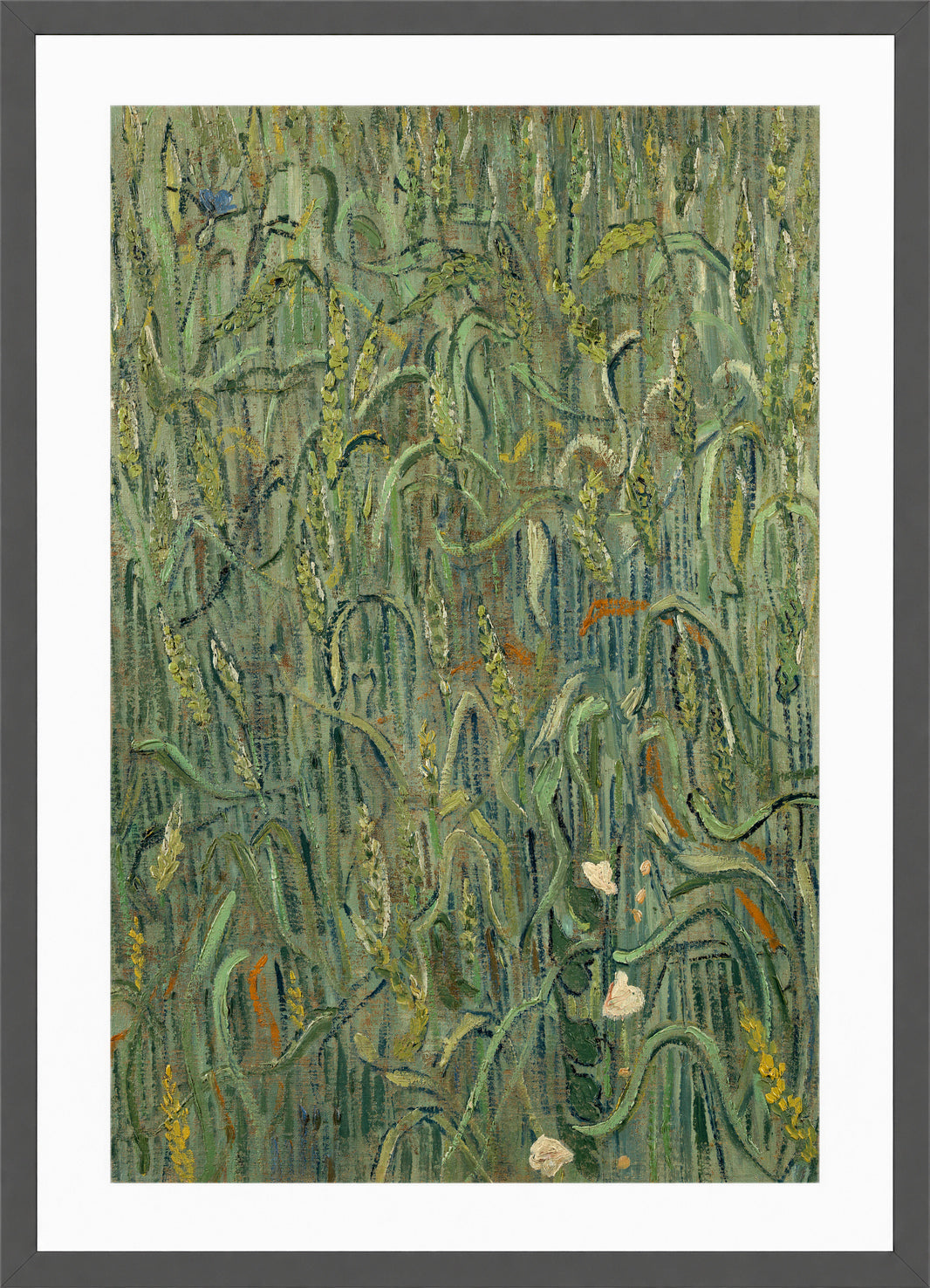 Vincent van Gogh Print, 035 Ears of Wheat_12x8 in a dark grey frame