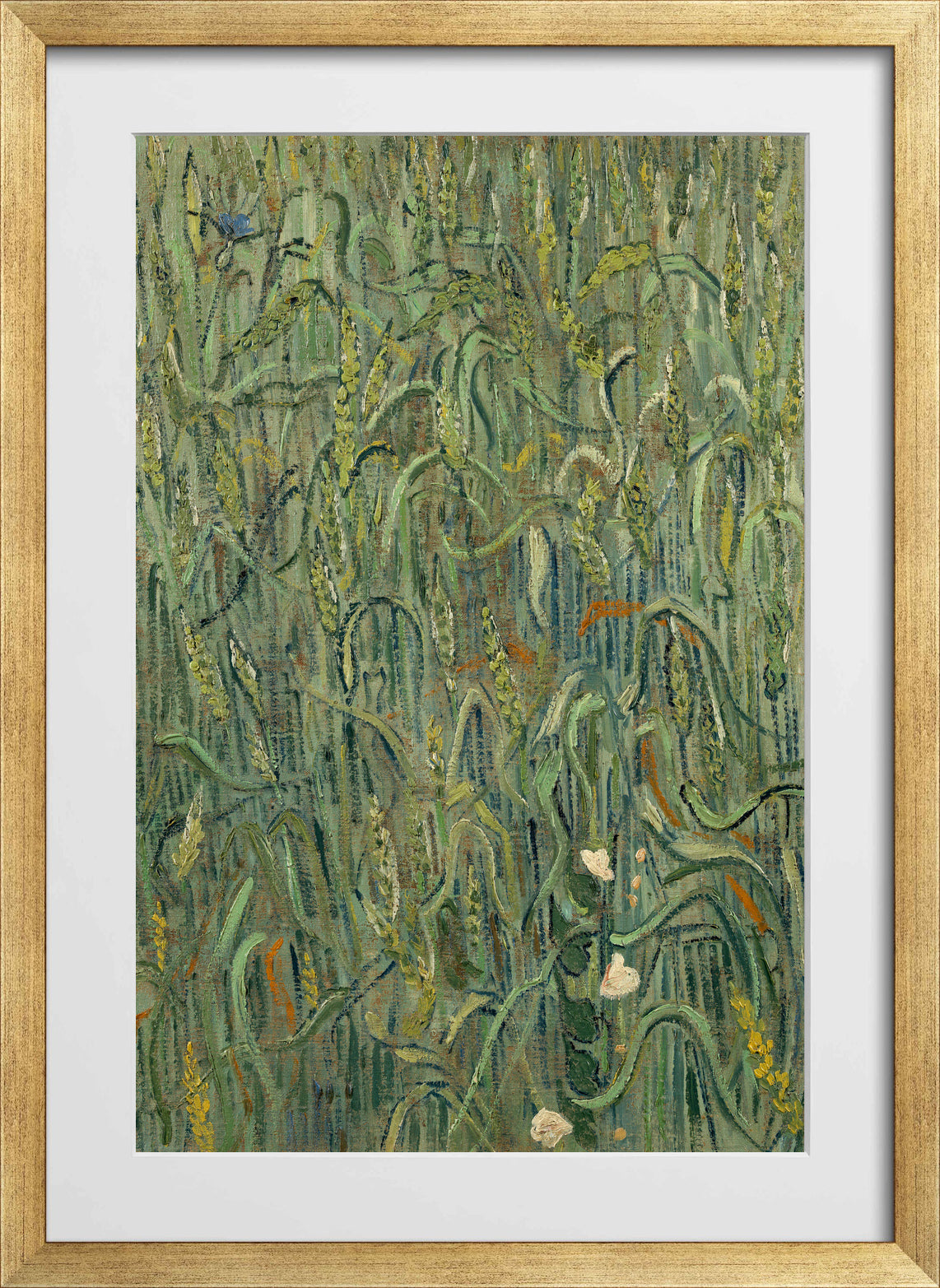 Vincent van Gogh Print, 035 Ears of Wheat_12x8 in a gold frame