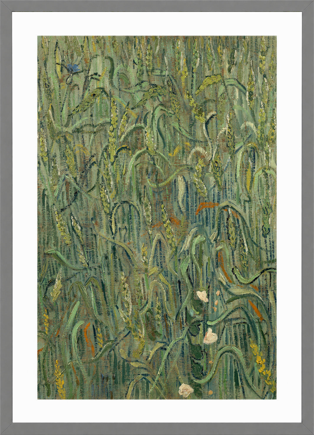 Vincent van Gogh Print, 035 Ears of Wheat_12x8 in a light grey frame