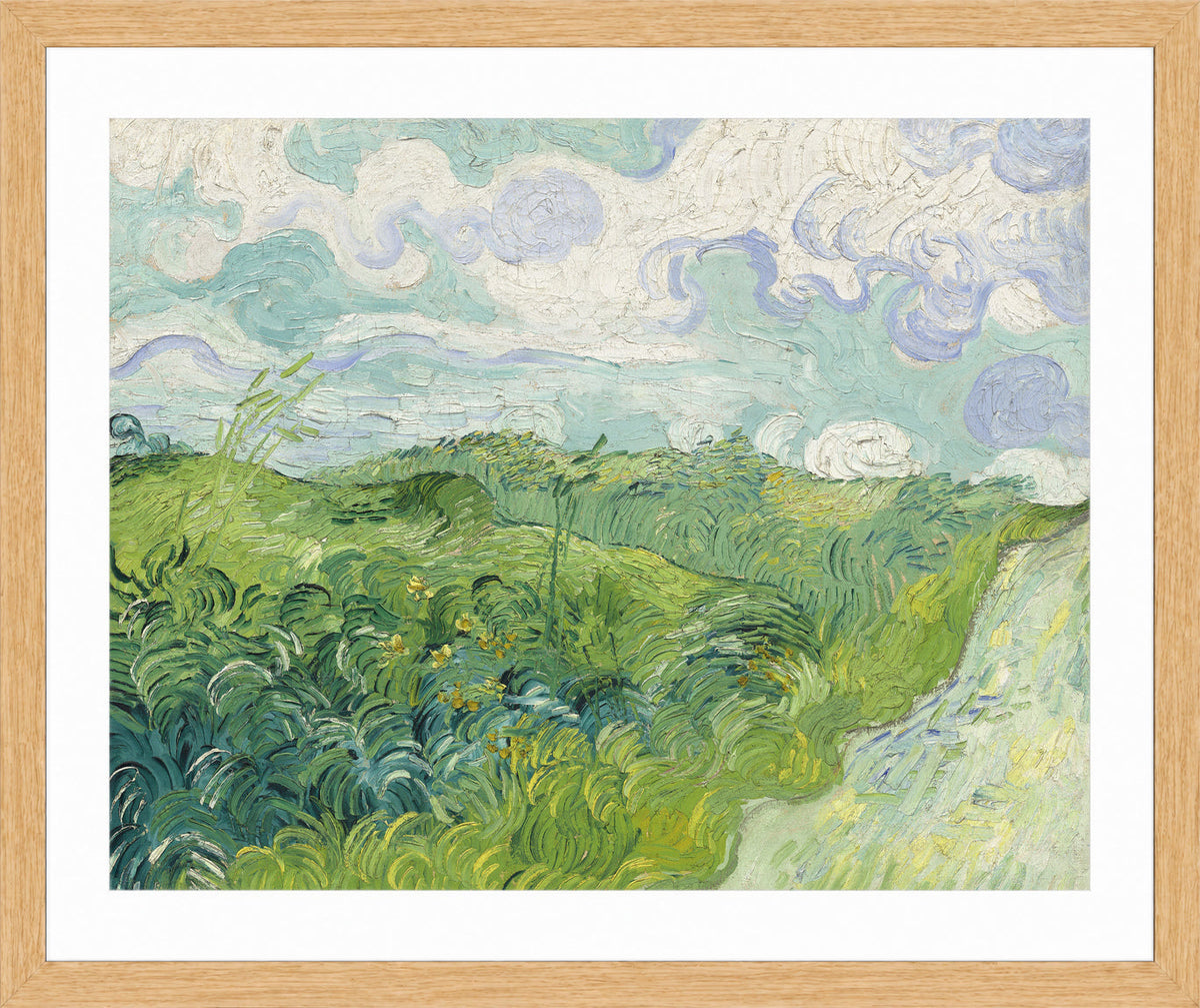 Vincent van Gogh Print, 040 Green Wheat Fields, Auvers_10x8 in an oak frame