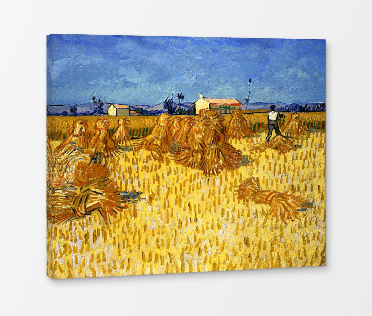 Vincent van Gogh Print, 041 Harvest in Provence_10x8 as a ready-to-hang canvas panel