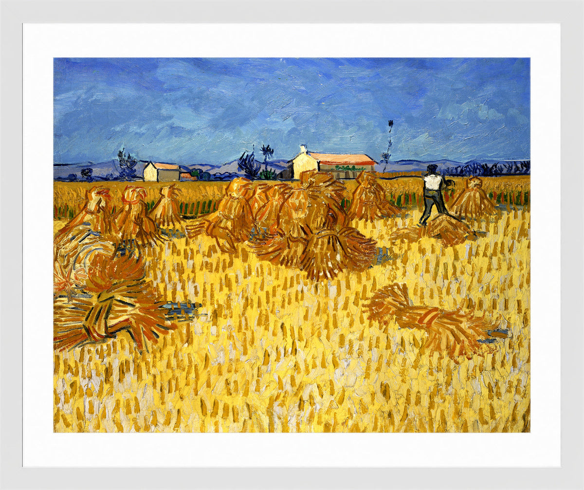 Vincent van Gogh Print, 041 Harvest in Provence_10x8 in a white frame