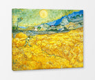 Vincent van Gogh Print, 055 Wheat Field Behind Saint-Paul Hospital with a Reaper_10x8 as a ready-to-hang canvas panel