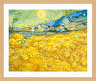 Vincent van Gogh Print, 055 Wheat Field Behind Saint-Paul Hospital with a Reaper_10x8 in an oak frame
