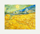 Vincent van Gogh Print, 055 Wheat Field Behind Saint-Paul Hospital with a Reaper_10x8 with an off-white border for rolled canvas
