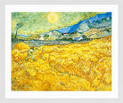 Vincent van Gogh Print, 055 Wheat Field Behind Saint-Paul Hospital with a Reaper_10x8 in a white frame