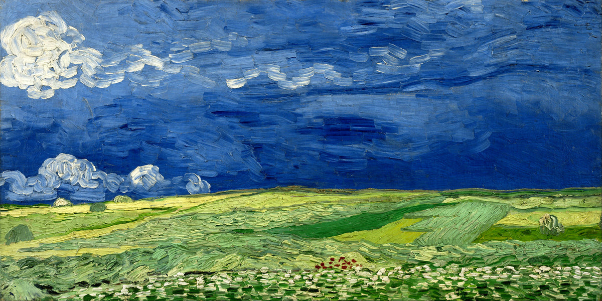 Vincent van Gogh Print, 062 Wheatfield Under Thunderclouds_12x6 as an unframed print