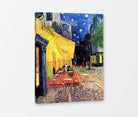 Vincent van Gogh Print, 075 CAFE TERRACE ON THE PLACE DU FORUM, ARLES, AT NIGHT_10x8 as a ready-to-hang canvas panel