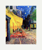 Vincent van Gogh Print, 075 CAFE TERRACE ON THE PLACE DU FORUM, ARLES, AT NIGHT_10x8 with an off-white border for rolled canvas
