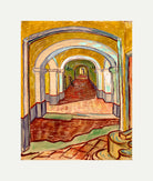 Vincent van Gogh Print, 076 Corridor in the Asylum_10x8 with an off-white border for rolled canvas