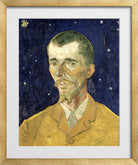 Vincent van Gogh Print, 080 Eugène Boch Portait of Poet against starry sky_8x10 in a gold frame