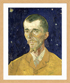 Vincent van Gogh Print, 080 Eugène Boch Portait of Poet against starry sky_8x10 in an oak frame