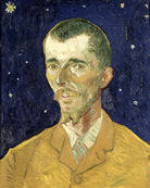Vincent van Gogh Print, 080 Eugène Boch Portait of Poet against starry sky_8x10 as an unframed print
