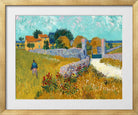 Vincent van Gogh Print, 083 Farmhouse_in_Provence,_1888_10x8 in a gold frame