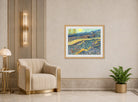 Vincent van Gogh Print, 091 Laboureur dans un champ (1889)_10x8 displayed in an Art Deco interior