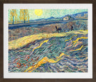 Vincent van Gogh Print, 091 Laboureur dans un champ (1889)_10x8 in a brown frame