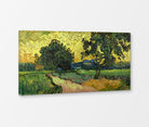 Vincent van Gogh Print, 092 Landscape at twilight (1890)_16x8 as a ready-to-hang canvas panel