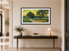 Vincent van Gogh Print, 092 Landscape at twilight (1890)_16x8 displayed above a console table