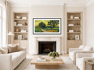 Vincent van Gogh Print, 092 Landscape at twilight (1890)_16x8 displayed in a Scandinavian living room