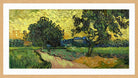 Vincent van Gogh Print, 092 Landscape at twilight (1890)_16x8 in an oak frame