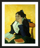 Vincent van Gogh Print, 093 L'Arlésienne (Porträt der Mme Ginoux)_10x8 in a black frame