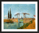 Vincent van Gogh Print, 095 Langlois Bridge at Arles_10x8 in a black frame