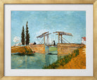 Vincent van Gogh Print, 095 Langlois Bridge at Arles_10x8 in a gold frame