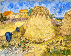 Vincent van Gogh Print, 099 Meules de blé (1888)_10x8 as an unframed print