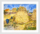 Vincent van Gogh Print, 099 Meules de blé (1888)_10x8 in a white frame