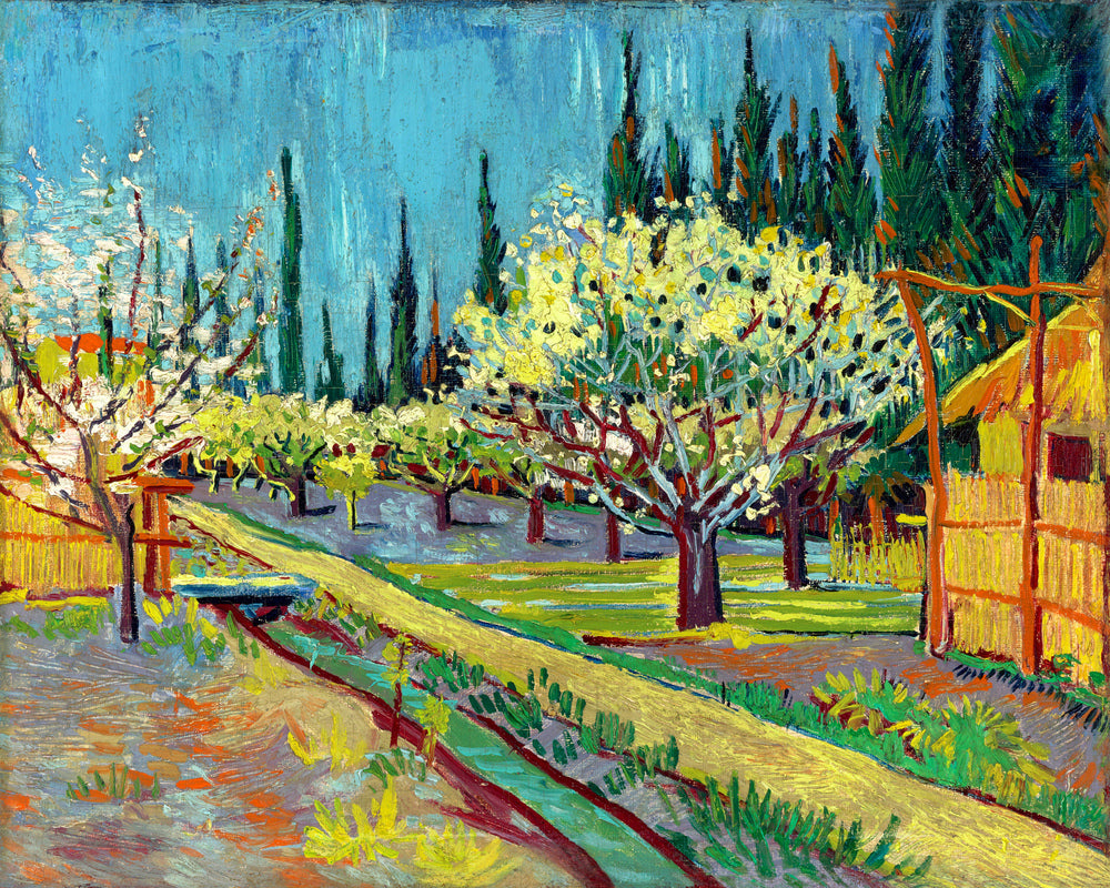 Vincent van Gogh Print, 102 Orchard Bordered by Cypresses_10x8 as an unframed print