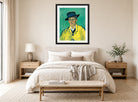 Vincent van Gogh Print, 109 Portrait of Armand Roulin_10x8 displayed above a bed