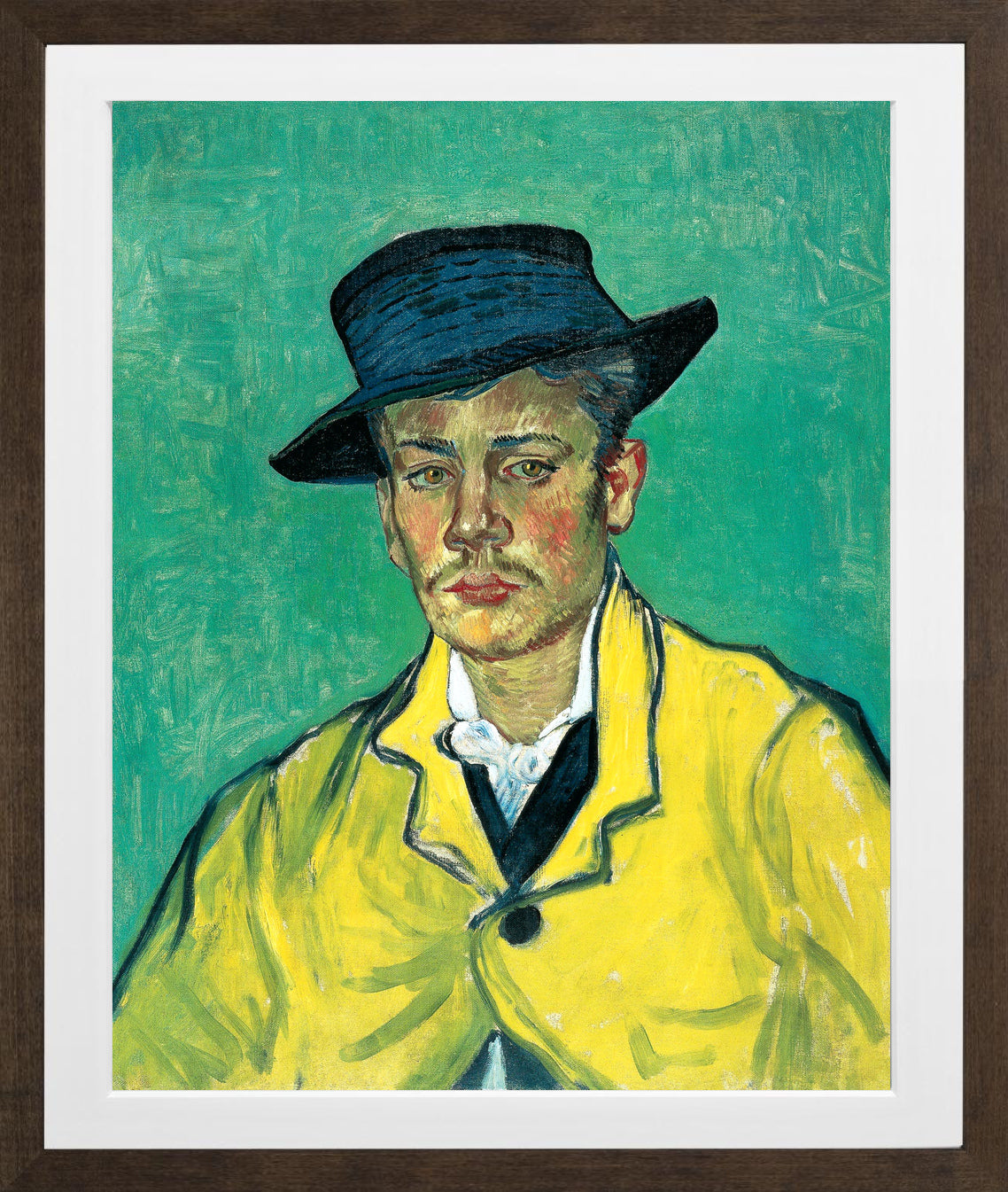 Vincent van Gogh Print, 109 Portrait of Armand Roulin_10x8 in a brown frame
