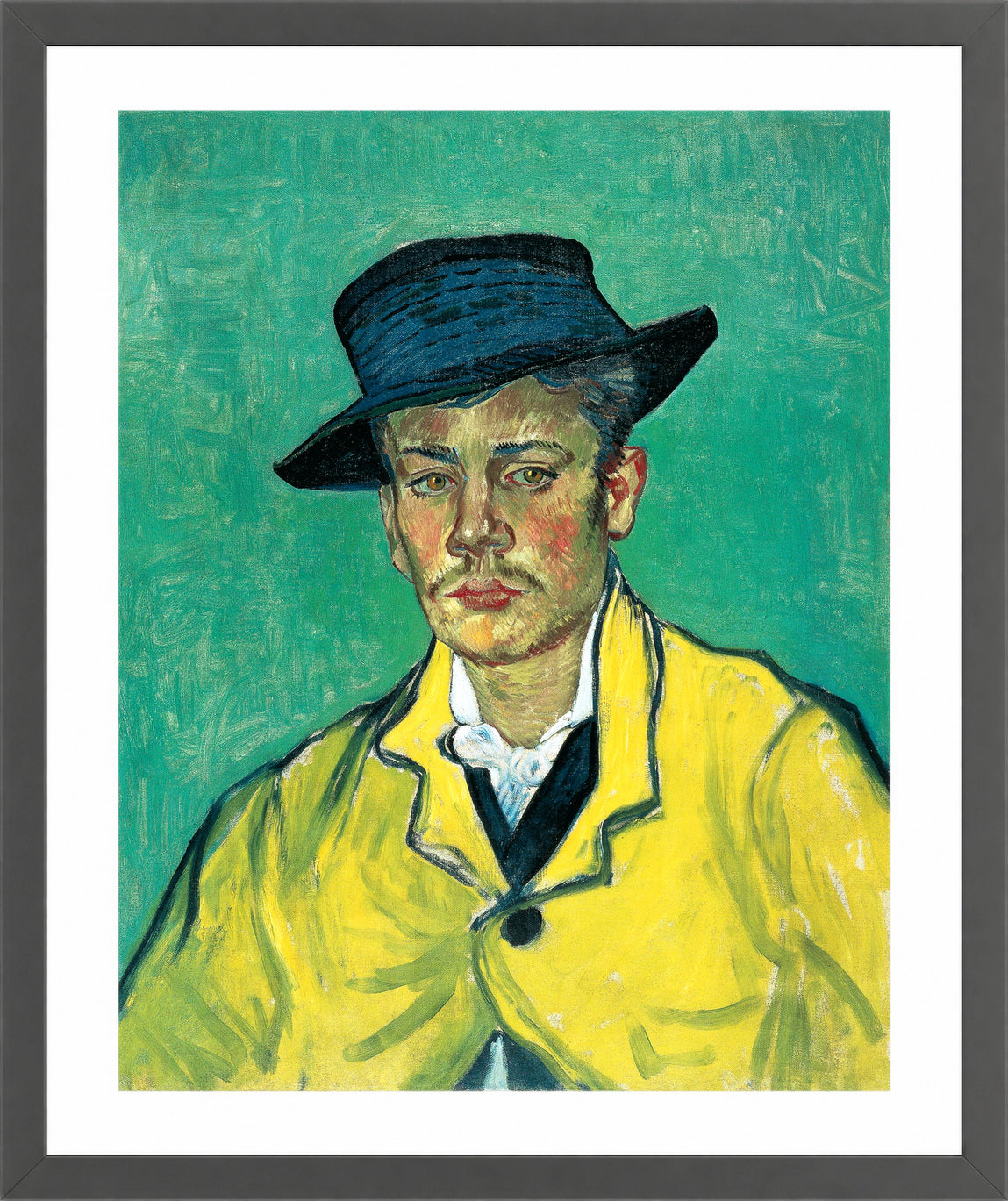 Vincent van Gogh Print, 109 Portrait of Armand Roulin_10x8 in a dark grey frame