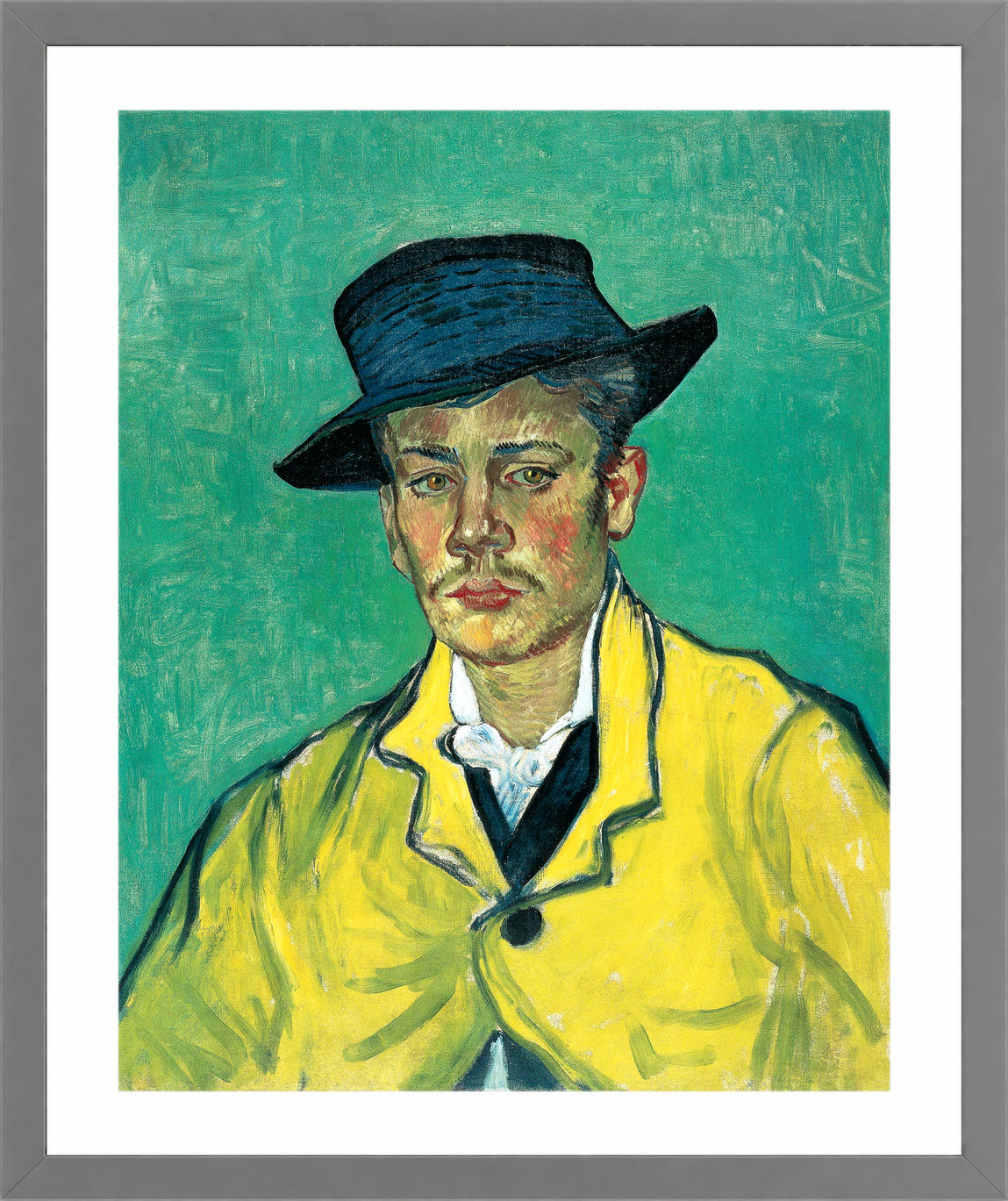 Vincent van Gogh Print, 109 Portrait of Armand Roulin_10x8 in a light grey frame