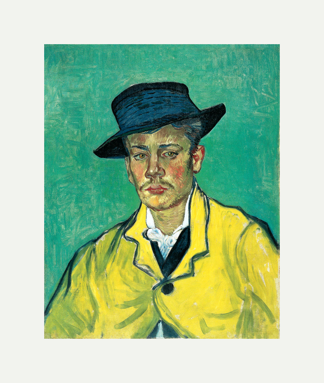 Vincent van Gogh Print, 109 Portrait of Armand Roulin_10x8 with an off-white border for rolled canvas