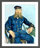 Vincent van Gogh Print, 110 Portrait of the Postman Joseph Roulin_10x8 in a dark grey frame