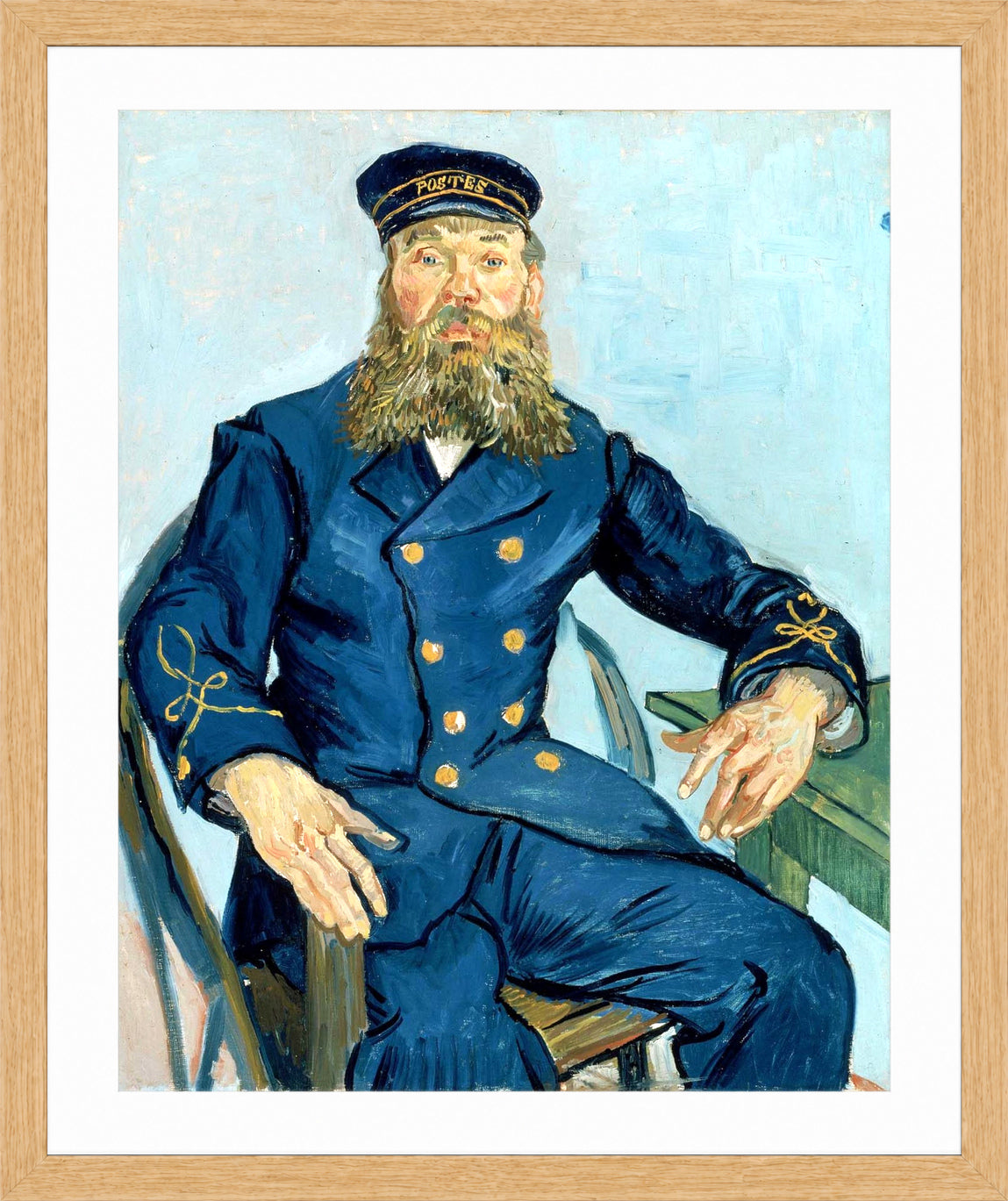 Vincent van Gogh Print, 110 Portrait of the Postman Joseph Roulin_10x8 in an oak frame