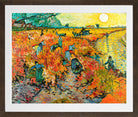 Vincent van Gogh Print, 112 Red Vineyard at Arles (1888)_10x8 in a brown frame