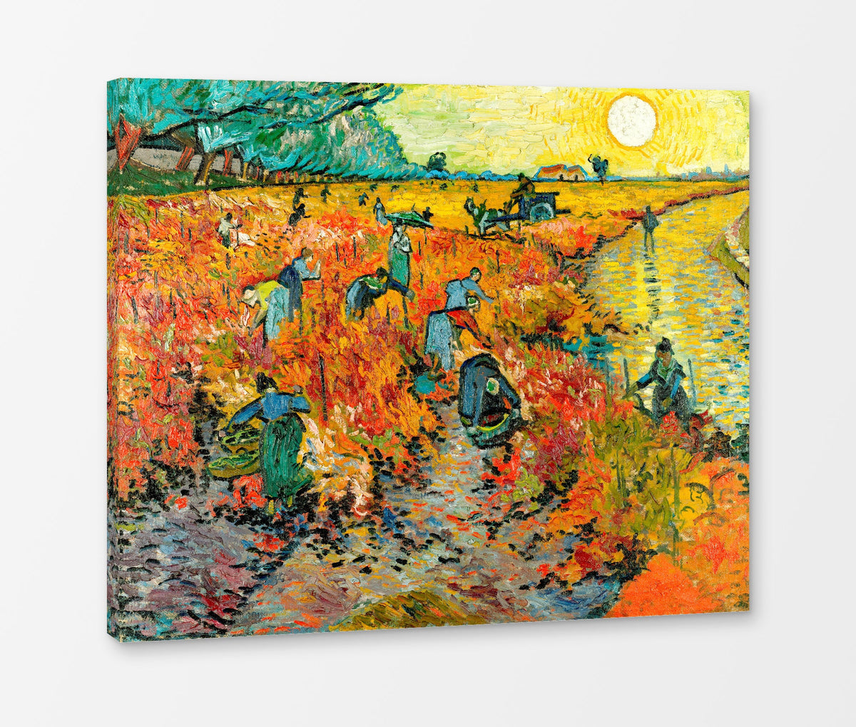 Vincent van Gogh Print, 112 Red Vineyard at Arles (1888)_10x8 as a ready-to-hang canvas panel