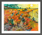 Vincent van Gogh Print, 112 Red Vineyard at Arles (1888)_10x8 in a dark grey frame