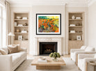 Vincent van Gogh Print, 112 Red Vineyard at Arles (1888)_10x8 displayed in a Scandinavian living room