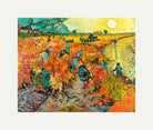 Vincent van Gogh Print, 112 Red Vineyard at Arles (1888)_10x8 with an off-white border for rolled canvas