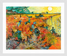 Vincent van Gogh Print, 112 Red Vineyard at Arles (1888)_10x8 in a white frame