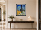 Vincent van Gogh Print, 113 Road with Cypress and Star_10x8 displayed above a console table